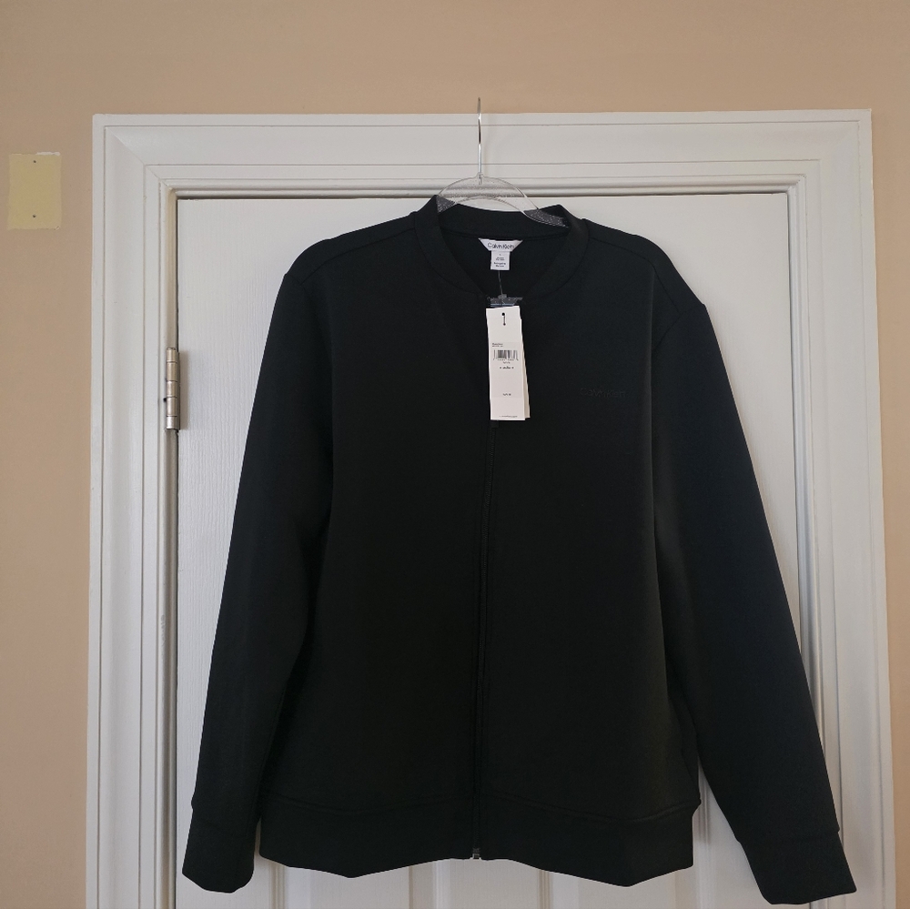 Calvin Klein Matte Bomber Jacket (Black Beauty) - Brand New - MEDIUM
